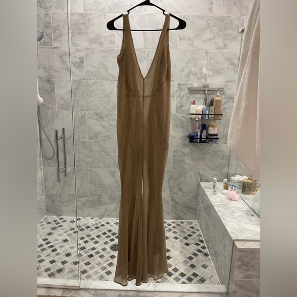 House of CB Pants & Jumpsuits House Of Cb Gold Sparkle Jumper